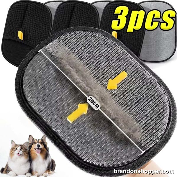 Double-Sided Pet Grooming And Massage Gloves