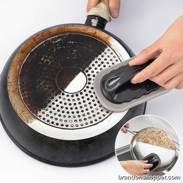 Ergonomic Dual-Sided Rust Eraser Cleaning Sponge