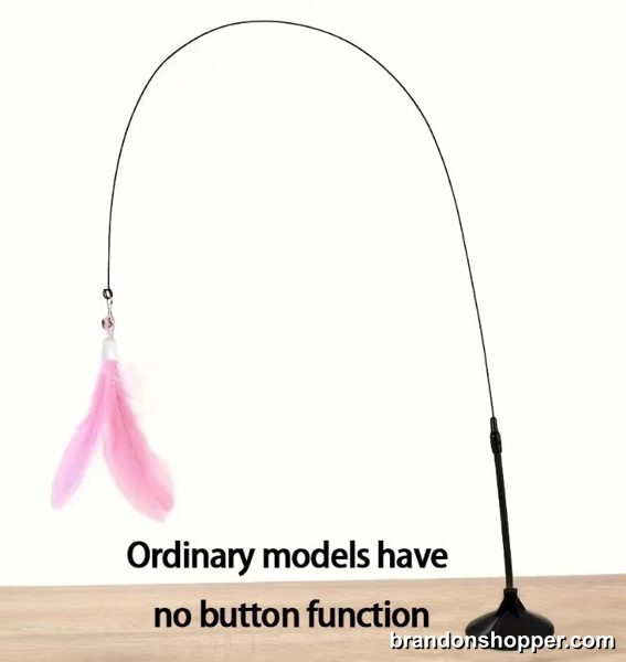 Interactive Cat Teaser Wand With Suction Cup
